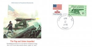 THE FLAG AND UNION IMPERILED CIVIL WAR (1961) FLEETWOOD CACHET COVER 1978