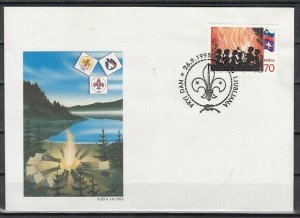 Slovenia, Scott cat. 236. Boy Scouts issue. First day cover. ^