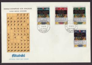 Aitutaki 347-350 Olympic 1984 U/A FDC