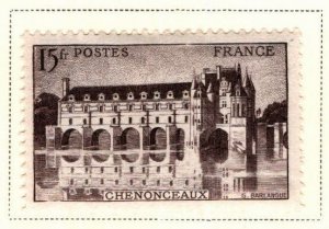 FRANCE Scott 473 MH* Chateau de Chenonceaux Without RF  Inscription