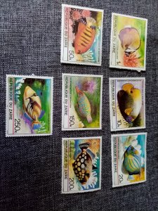 Republic of Zaire Tropical fish stamps African stamp set