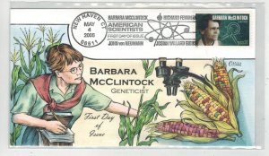 2005 COLLINS HANDPAINTED FDC AMERICAN SCIENTISTS BARBARA MCCLINTOCK GGENETICIST