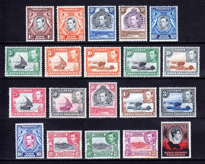 KUT — SCOTT 66-85 — 1938-54 KGV PICTORIAL SET — MH — SCV $206