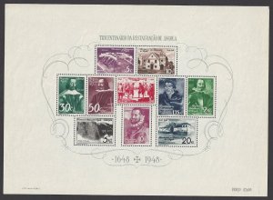 Angola #314a MNH ss, 300th Anniv. restoration of Angola to Portugal, issued 1948