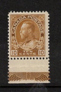 Canada #118 Mint Fine Original Gum Hinged Lathework D - Light Crease In Selvage