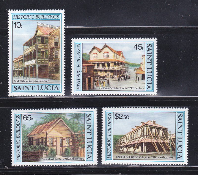 St Lucia 645-648 Set MNH Architecture