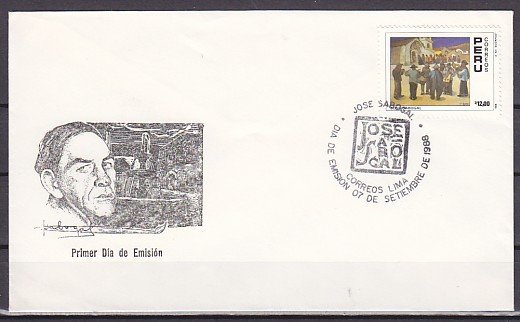 Peru, Scott cat. 941. Musicians Painting issue. First day cover. ^