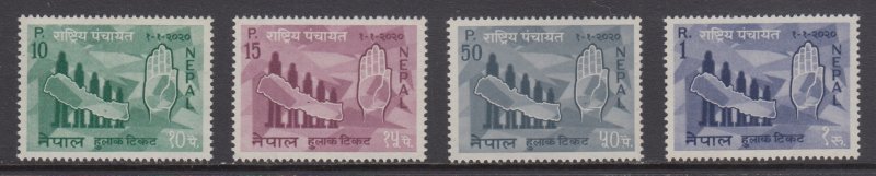 Nepal     #163-66     mnh      cat $7.25