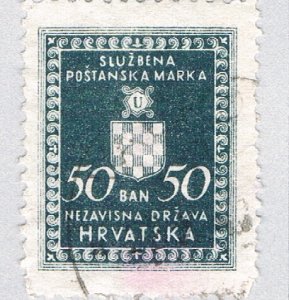 Croatia O2 Used Coat of Arms 1 1942 (BP85536)