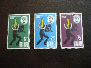 Stamps - Brunei - Scott# 147-149 - Mint Hinged Set of 3 Stamps