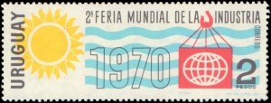 Uruguay #769, Complete Set, 1969, World Fairs, Never Hinged