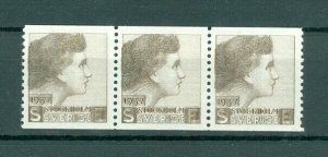 Sweden.Test/Proof,Essay Stamp 1937. 3-Row Mnh. Women's Face.Brown.Engr.S. Ewert.