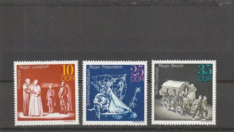 Germany DDR  Scott#  1468-1470  MNH  (1973 Great Theatrical Productions)