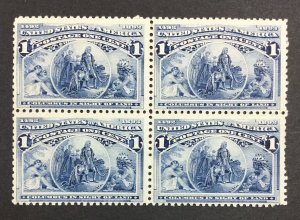 MOMEN: US STAMPS #230 BLOCK MINT OG NH LOT #38084