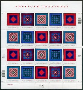 Scott #3524 - Amish Quilts - MNH Full - Sheet