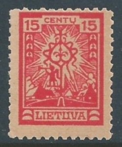 Lithuania #191 NH 15c Cross & Village