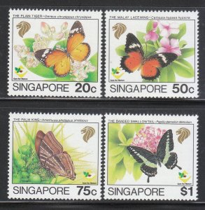 Singapore 1993 Sc 660-3 Butterflies MNH