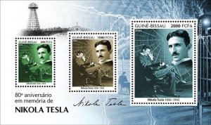 2024/03- GUINEA BISSAU- NIKOLA TESLA         3V  complet set    MNH ** T