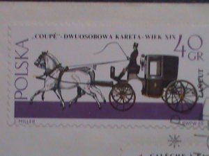 ​POLAND-1965 SC#2966 FDC HORSE DRAWN CARRIAGES-LANCUT MUSEUM-MINT FDC VF