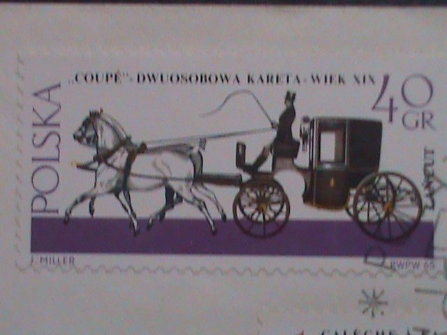 ​POLAND-1965 SC#2966 FDC HORSE DRAWN CARRIAGES-LANCUT MUSEUM-MINT FDC VF