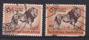 South Africa (2for1) 1954 Wild Animals Lion 6d used