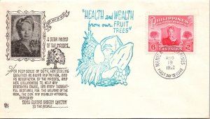 Philippines FDC 1952 - Fruit Trees - 6c Stamp - Single - F43109