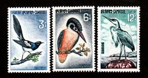 Cambodia # 132-134 Mint  Birds!