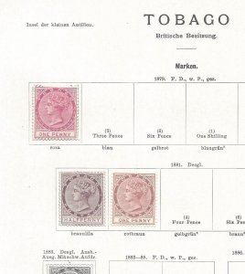 Tobago 1870s Album Page - Appears to be some nice ones here!!