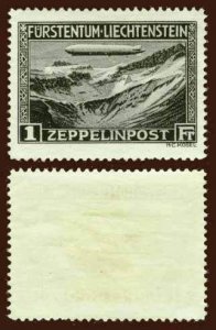 LIECHTENSTEIN Scott #C7 1931 Zeppelin airmail mint NH