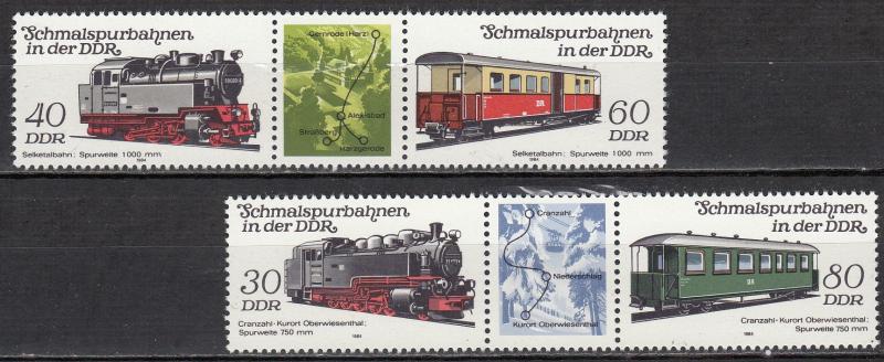 East Germany - DDR - 1984 Railroad Sc# 2405/2406 - MNH (278N)