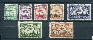 Danzig/Germany/Poland  1923 Airmail set. Mi 112-118 CTO or USED no Gum SKU 889