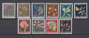 J44170 JL stamps 1950 timor set mh #-260-69 flowers