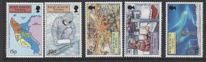 British Antarctic Territory #280-84 MNH set, Survey discoveries, issued1999