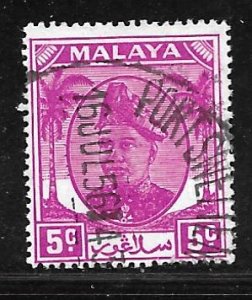 Malaya Selangor 95: 5c Sultan Hisamuddin Alam Shah, used, F-VF