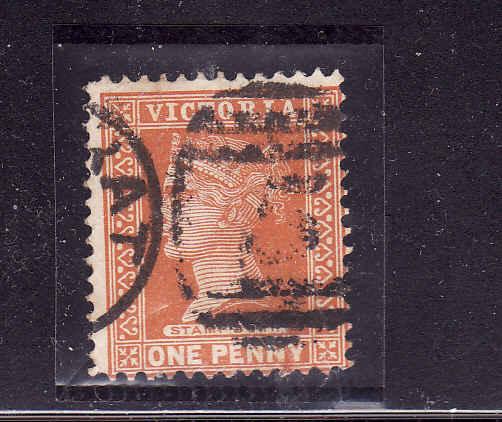 Australian States-Victoria-Sc#169-used-1p org brn-QV-1890-5-