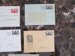 Great lot 5 Covers Postal History Post War Saar Germany