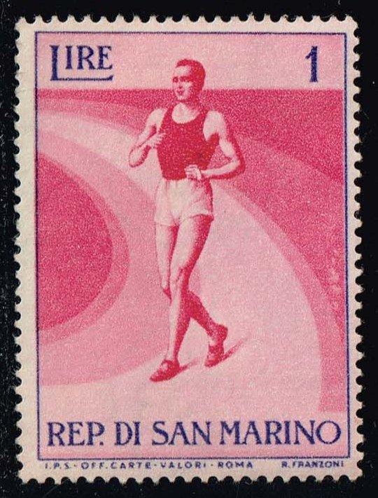 San Marino #345 Walking Racer; Unused (0.25)