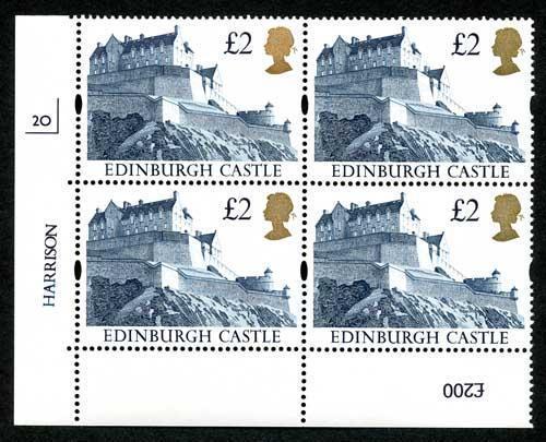 SG1412 1988 Two Pound Castle (Indigo) Plate 2O Normal Paper U/M