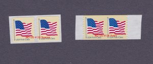 Pairs 41c Flag ND US 4131 WA, US 4135 Spaces / Round Corners Lot (2) MNH F-VF