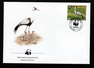 Malawi Four 1987 WWF FDC Birds!