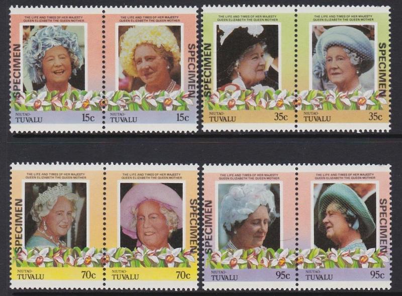 Tuvalu Niutao 1985-86 Queen Mother Specimen MNH