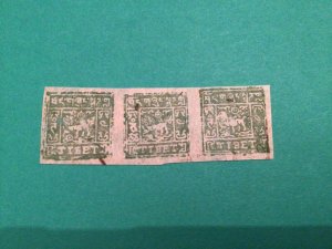 Tibet vintage forgery stamps block Ref 57971