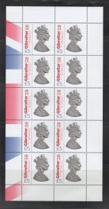 Gibraltar #1620  (2017 Referendum Anniversary issue) VFMNH sheet of 10 CV $130