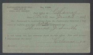 1901 U.S.Post Office Dept Official Business Card Form #1528 Greenish Gray