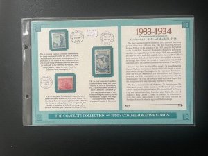 1933-1934 Commemorative Stamps panels