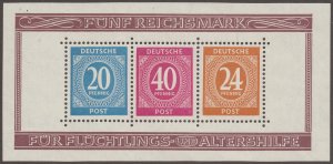 Allied Occupation Of Germany Joint Issue 1946 Berlin souvenir sheet Mi12A