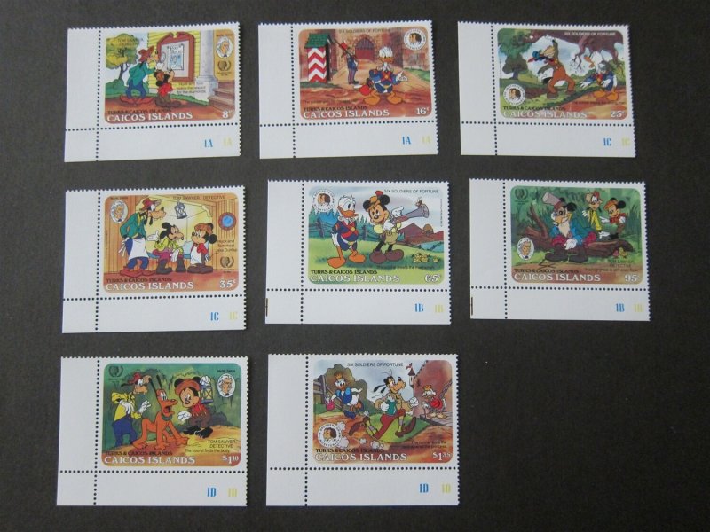 Caicos Islands 1985 Sc 78-85 Disney set MNH