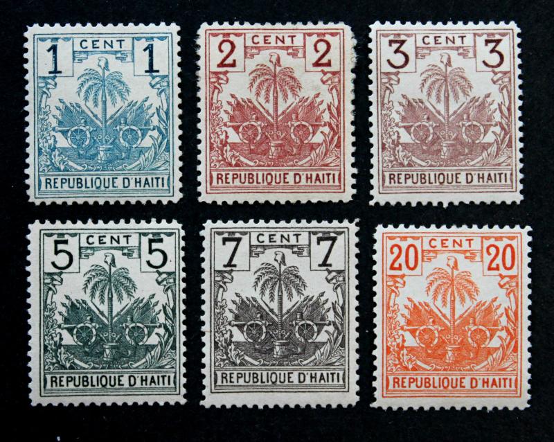 Stamp Haiti Scott# 38-43 Mint Hinged MH Complete Set 1896