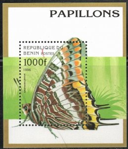 Benin 807 - Mint-NH - 1000fr Two-tailed Pasha Butterfly S/S (1996) (cv $7.00)