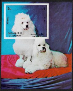 Sharjah Michel #Block119 MNH S/Sheet - Dogs - Poodles